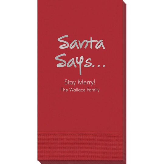 Studio Santa Says Guest Towels